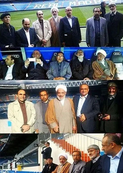آقاتهرانی و مطهری در سانتیاگو برنابئو +(تصویر)