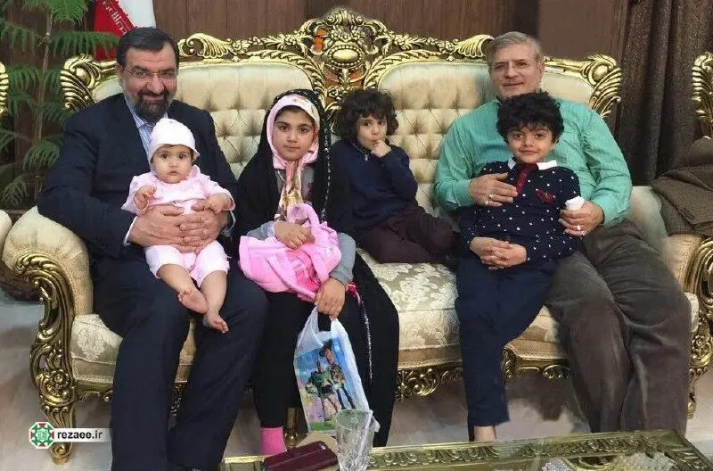 (تصویر) محسن رضایی و نوه‌هایش