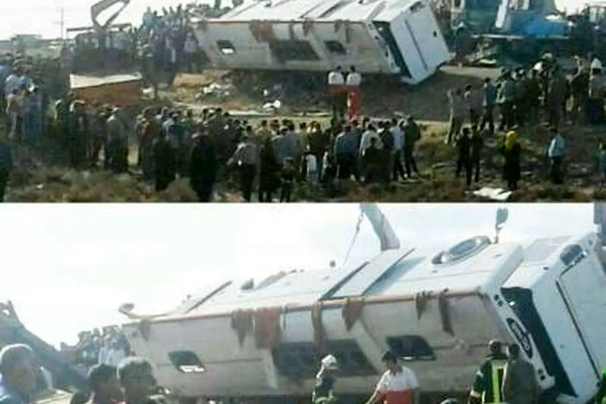 2كشته و 43زخمی در تصادفاتوبوس دانشآموزان دختر