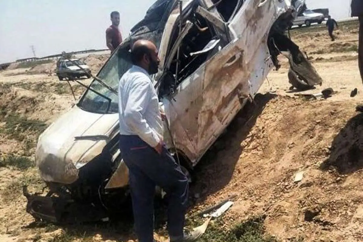 (تصویر) تصادف بسیار شدید سانتافه