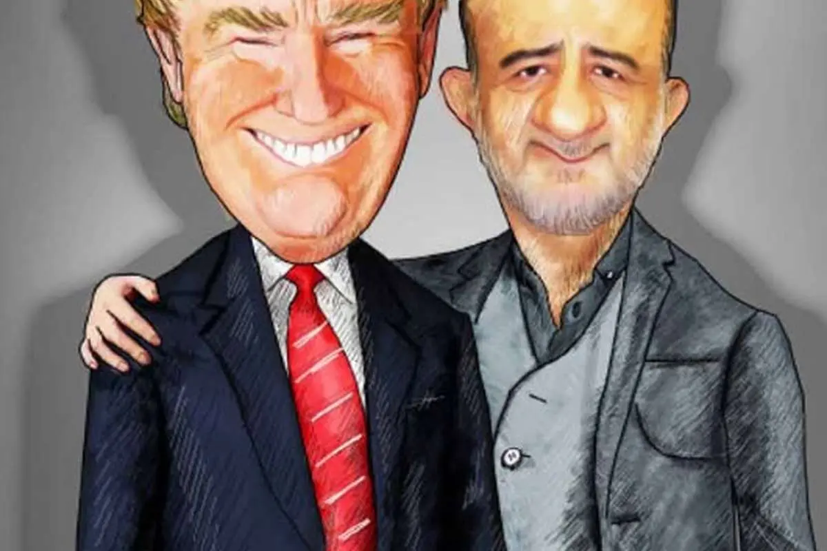 (کاریکاتور) عکس یادگاری ترامپ و قاضی پور