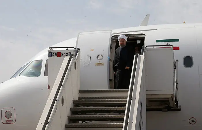 (تصاویر) استقبال از روحانی در کرمان