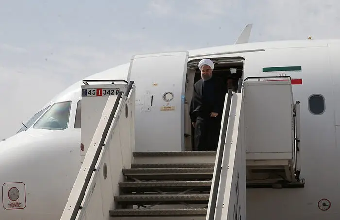 (تصاویر) استقبال از روحانی در کرمان