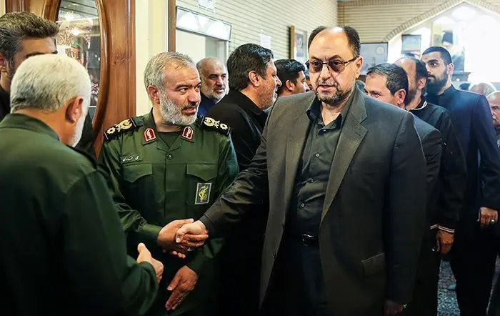 (تصاویر) مقامات در مجلس ترحیم شهید ناظری