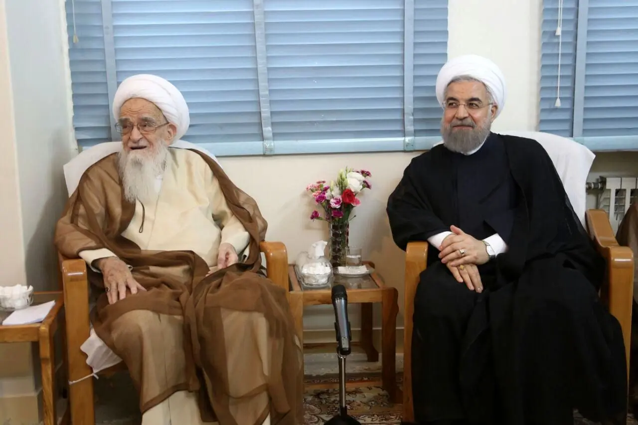 دیدار روحانی با آیت الله صافی گلپایگانی