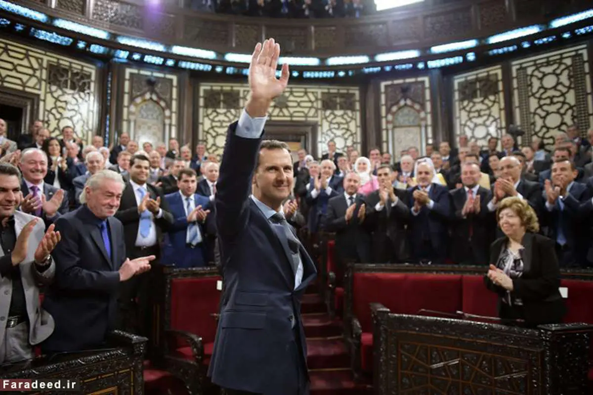 (تصاویر) سخنرانی اسد در پارلمان جدید
