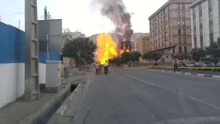 انفجار خط لوله انتقال گاز در "شهران"