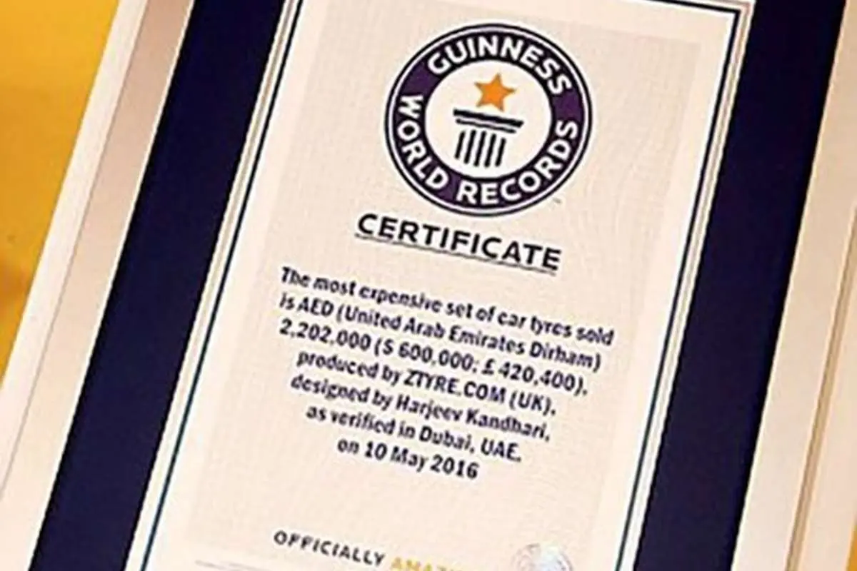 گرانترین لاستیک خودرو جهان، 2 میلیارد تومان!