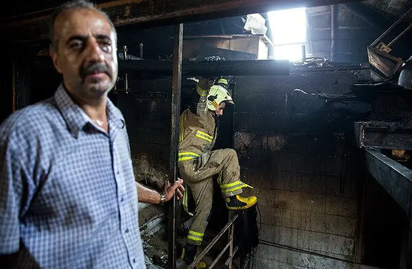 (تصاویر) انبار برنج در آتش سوخت