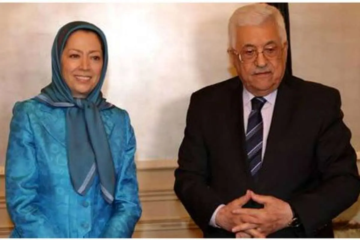 (تصویر) دیدار محمود عباس با مریم رجوی