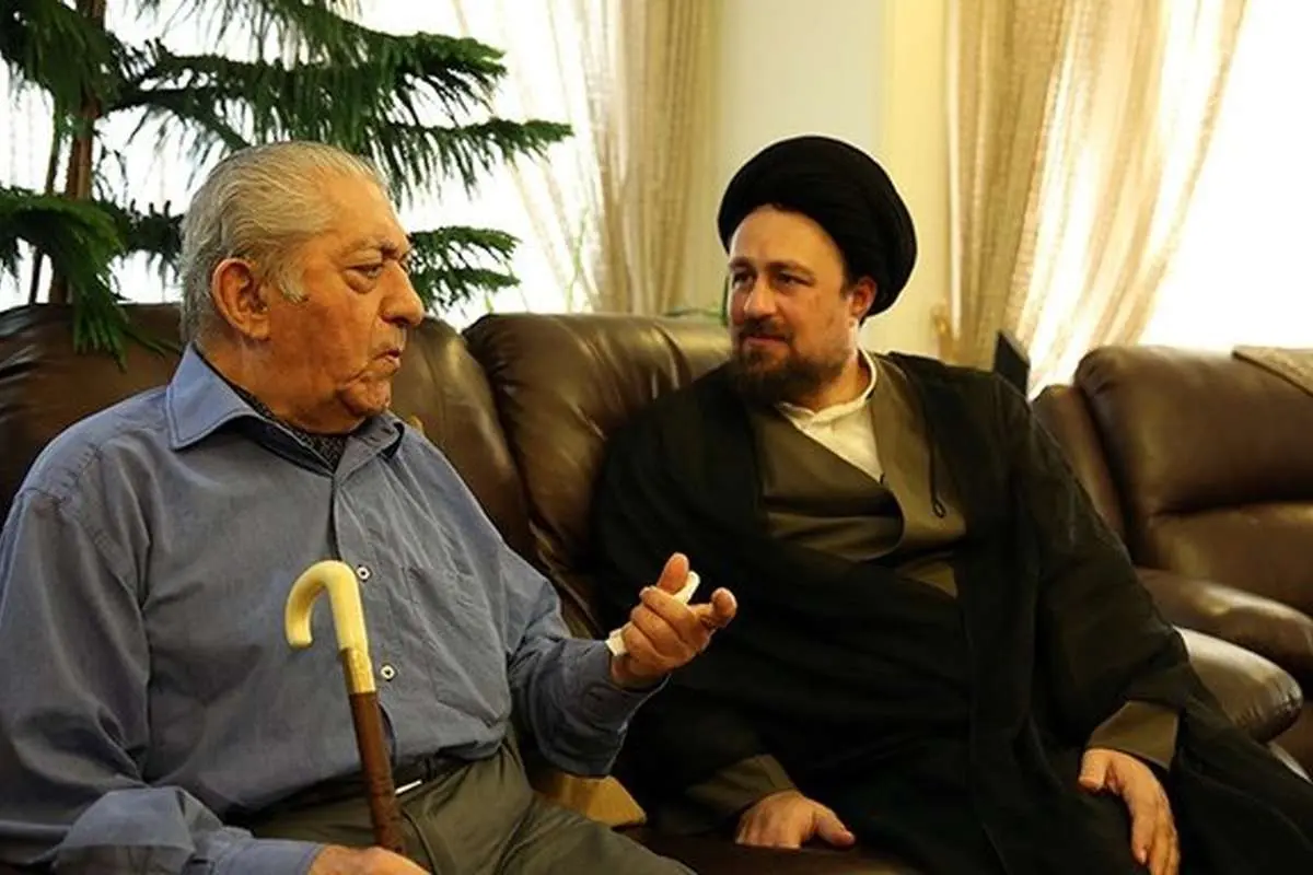 دیدار سیدحسن خمینی با عزتالله انتظامی