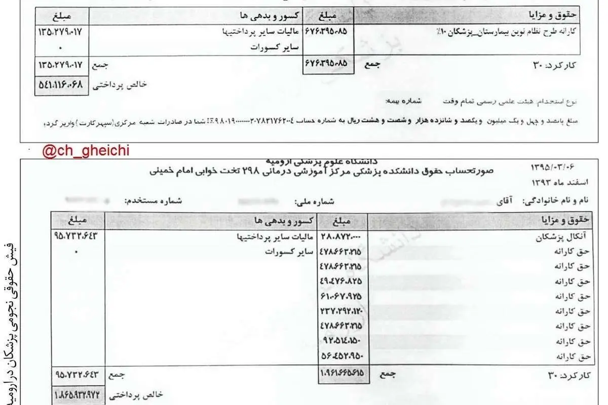 پشت پرده فیش نجومی یک جراح