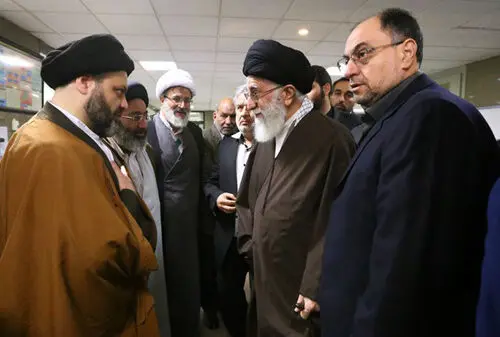 (تصاویر) عیادت رهبرانقلاب از آیت‌الله موسوی اردبیلی