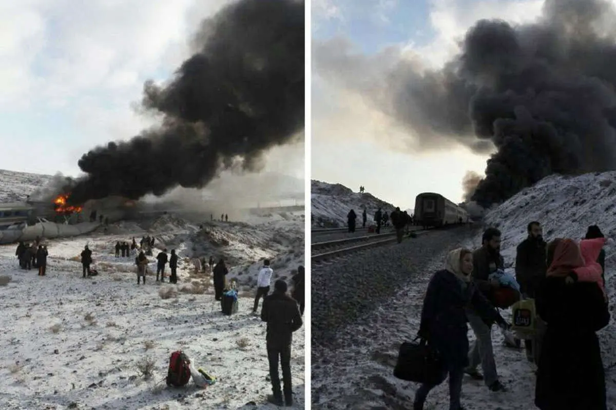 8کشته و 70 مجروح در برخورد دو قطار در سمنان