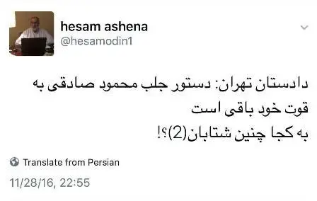 واکنش آشنا به اظهارات دادستان درباره حکم جلب صادقی