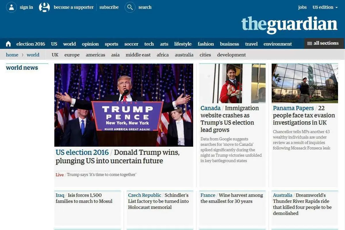 (تصاویر) ناراحتی رسانه های غربی از پیروزی ترامپ