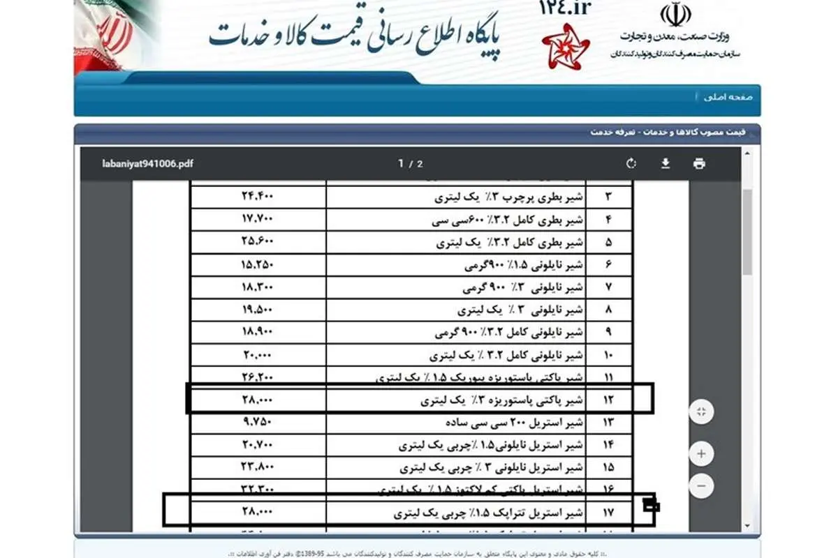 شیر دوباره گران شد
