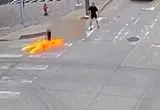 حمله با کوکتل مولوتوف به مرد ویلچرنشین