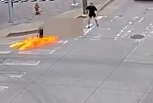 حمله با کوکتل مولوتوف به مرد ویلچرنشین