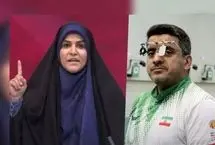 هدیه ویژه قهرمان المپیک به مجری شجاع در حمله اسرائیل