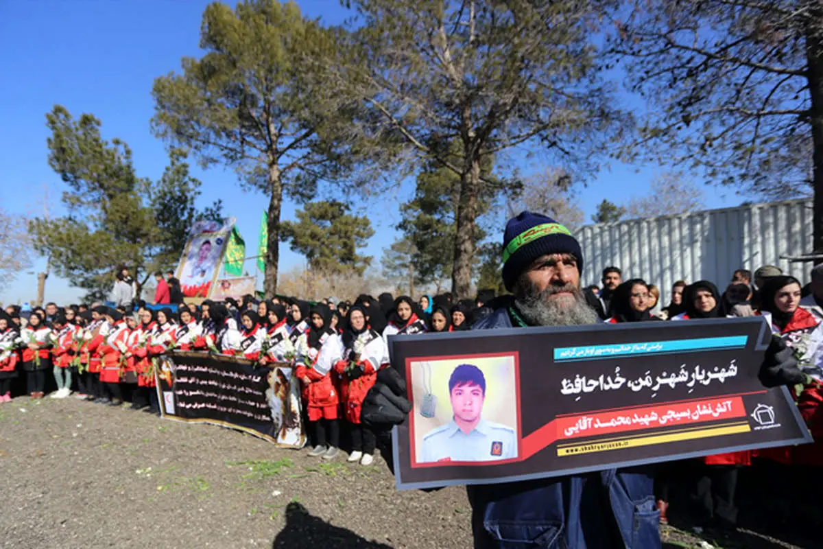 (تصاویر) مراسم خاکسپاری شهدای آتشنشان