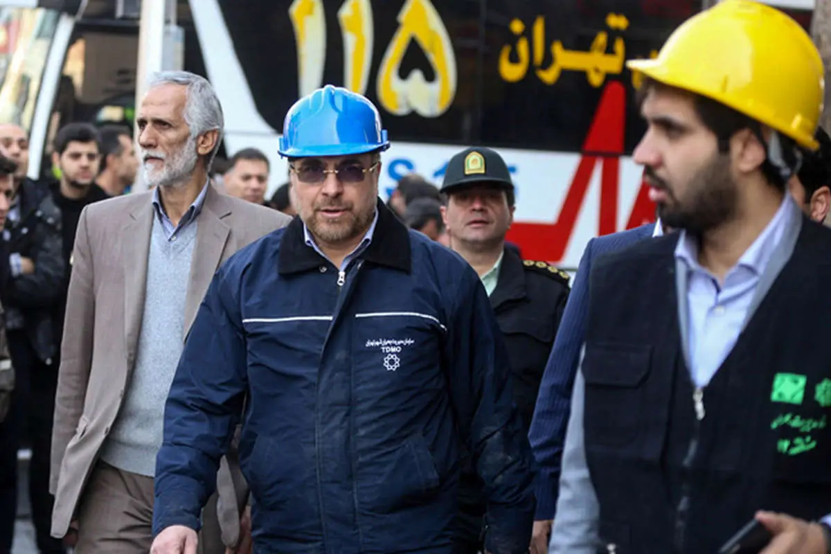 (تصاویر) بازدید مسئولین از محل حادثه پلاسکو