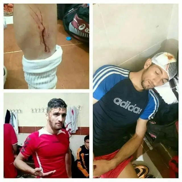 (عکس) درگیری خونین در لیگ دسته 2 فوتبال