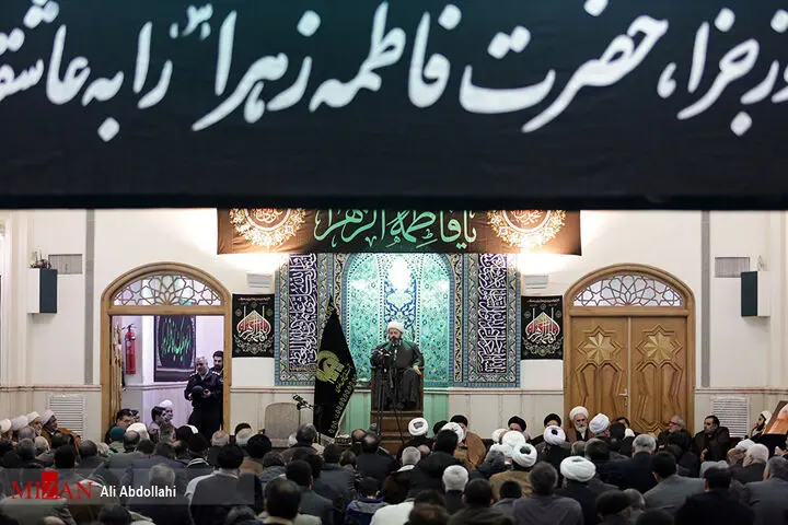 (تصاویر) عزاداری ظریف در حسینیه آیت‌الله طبسی