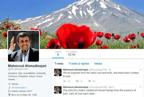 چه کسانی توئیتر احمدی نژاد را فالو کرده اند؟