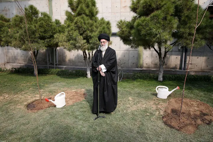 (تصاویر) رهبرانقلاب دو اصله نهال غرس کردند