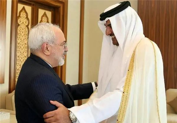 ظریف با امیر قطر دیدار کرد +(تصویر)