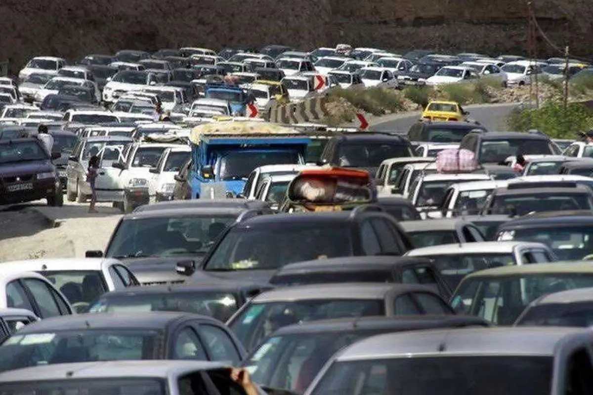 (عکس) ترافیک شدید در جاده چالوس