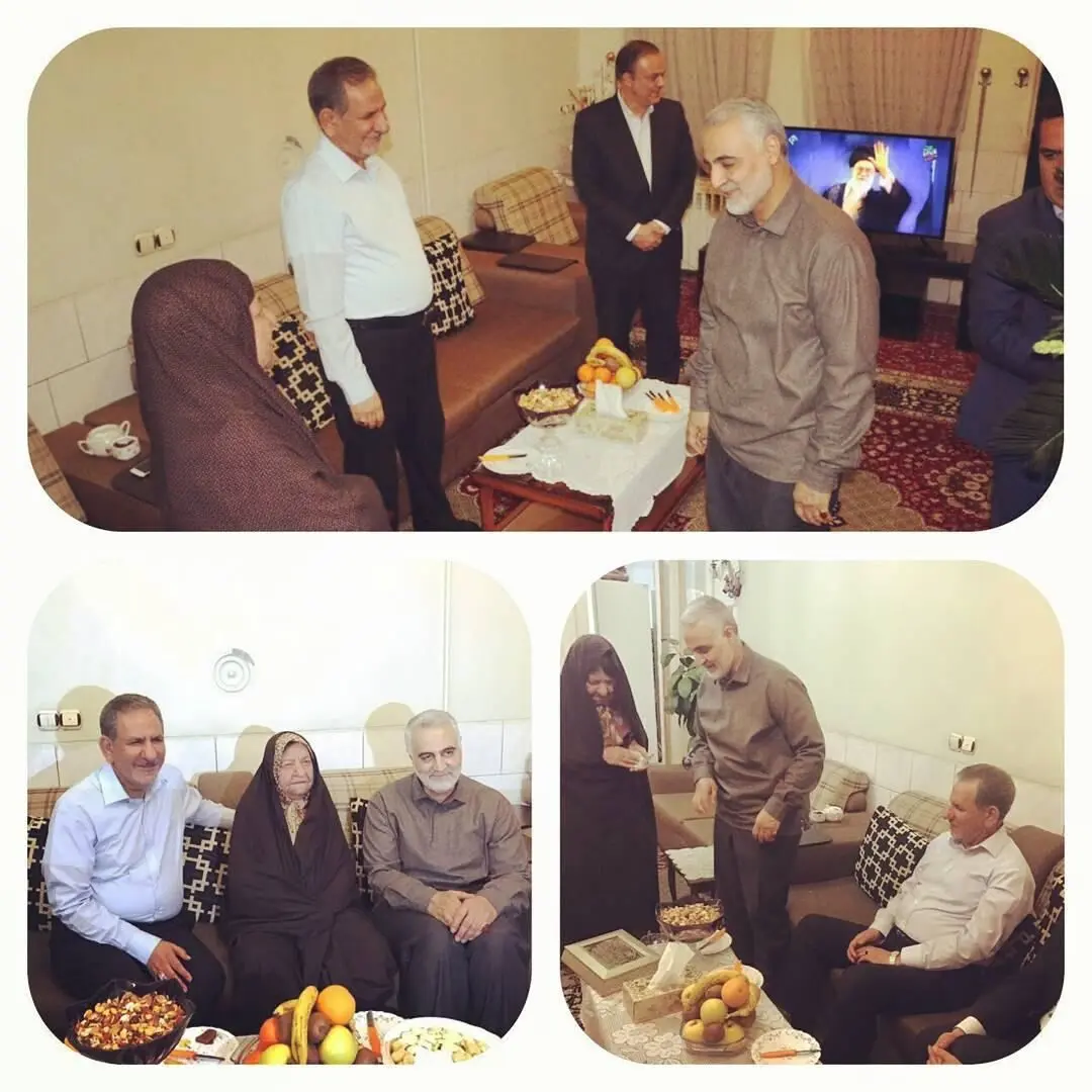 حضور سردار سلیمانی در منزل مادر جهانگیری