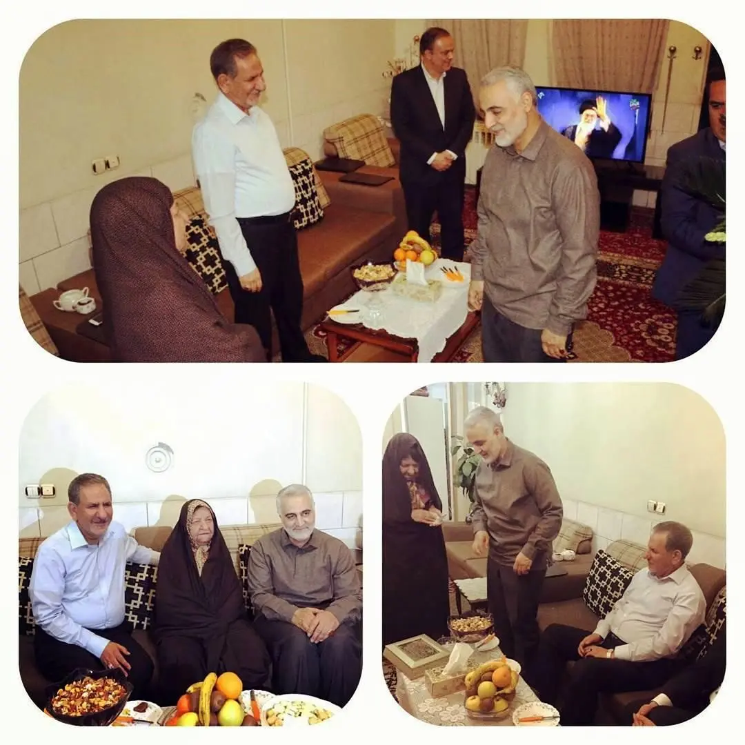 حضور سردار سلیمانی در منزل مادر جهانگیری
