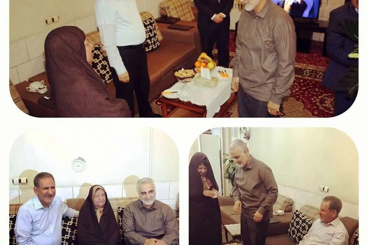 حضور سردار سلیمانی در منزل مادر جهانگیری