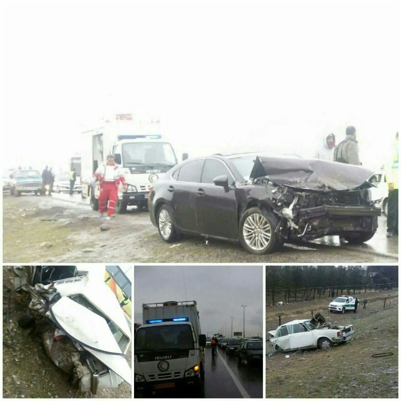 3 کشته در تصادف اتوبان قزوین - کرج