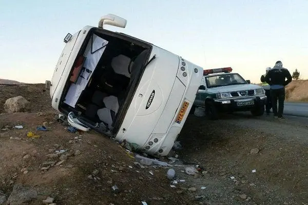 اسامی مصدومان واژگونی اتوبوس بزرگراه یادگار