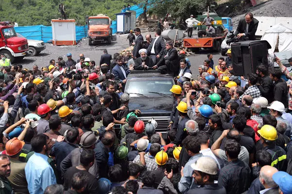 (تصاویر) بازدید روحانی از معدن آزادشهر
