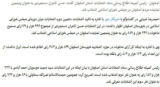 پدیده شگفت‌انگیز در انتخابات اصفهان