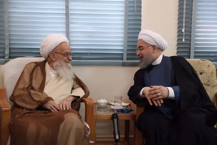 (تصاویر) دیدار روحانی با مراجع قم