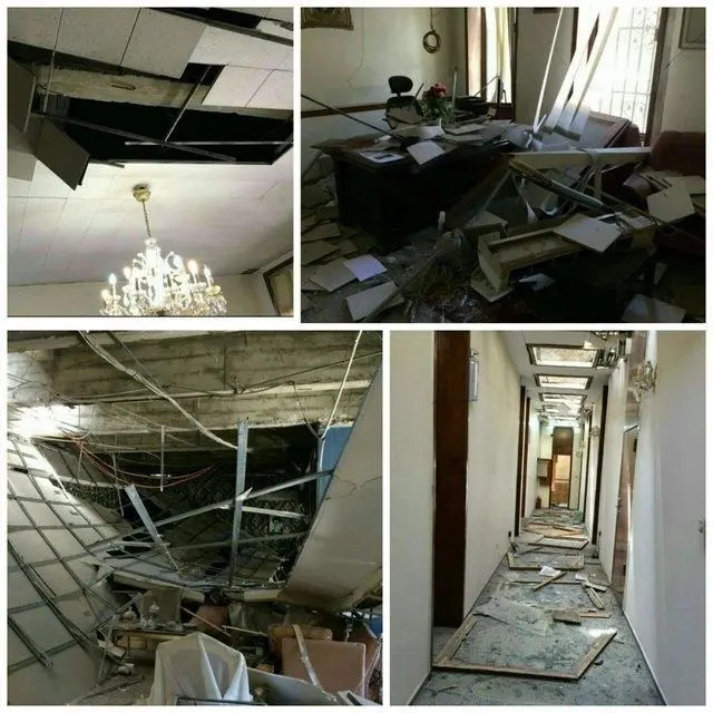 (عکس) سفارت ایران در کابل پس از انفجار