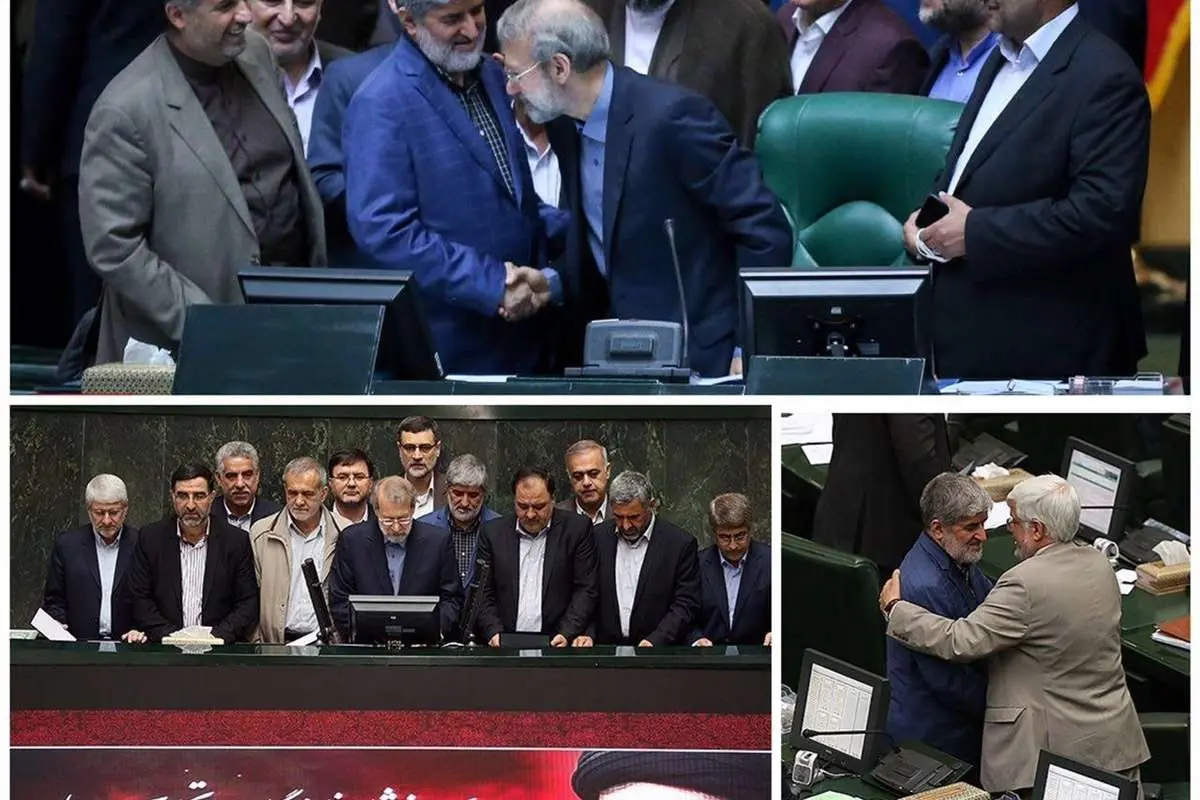 (عکس) تصویر متفاوت از لاریجانی و مطهری