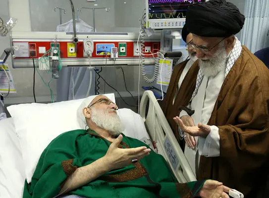 (تصاویر) عیادت رهبرانقلاب از هاشمی شاهرودی