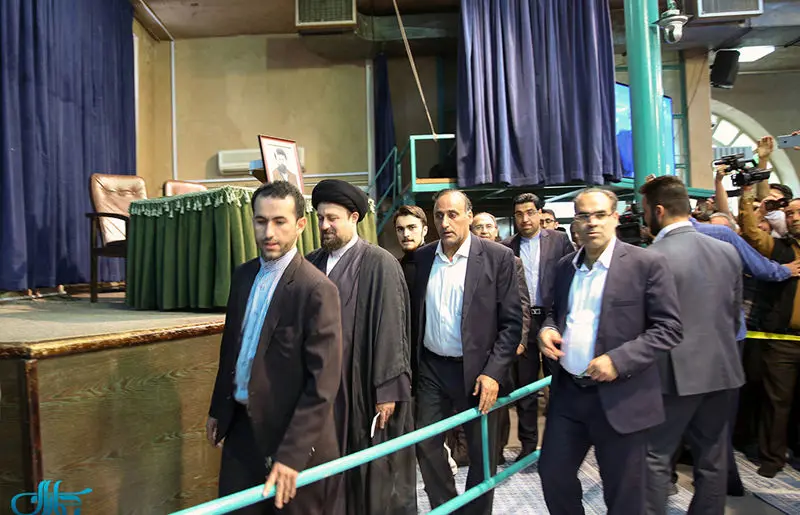 (تصاویر) سیدحسن خمینی پای صندوق رای