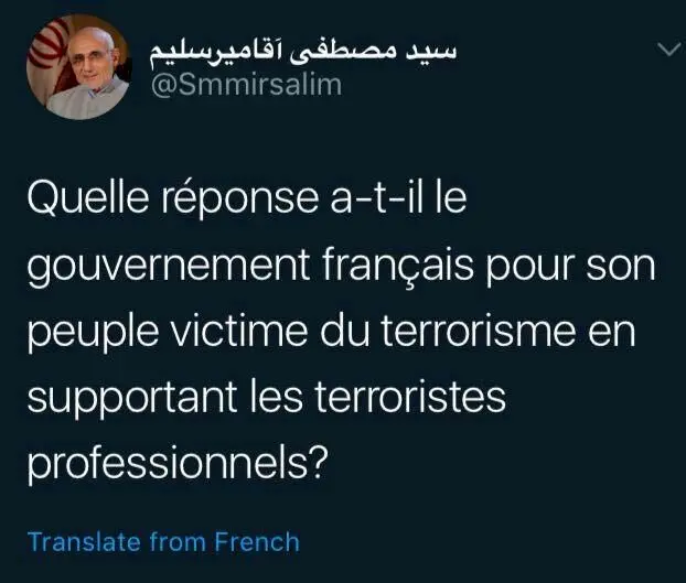 واکنش‌فرانسوی میرسلیم به نشست منافقین