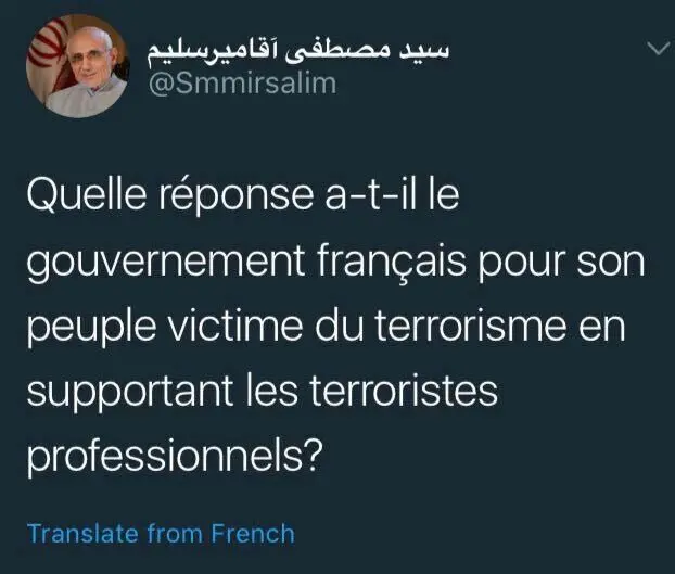 واکنش‌فرانسوی میرسلیم به نشست منافقین