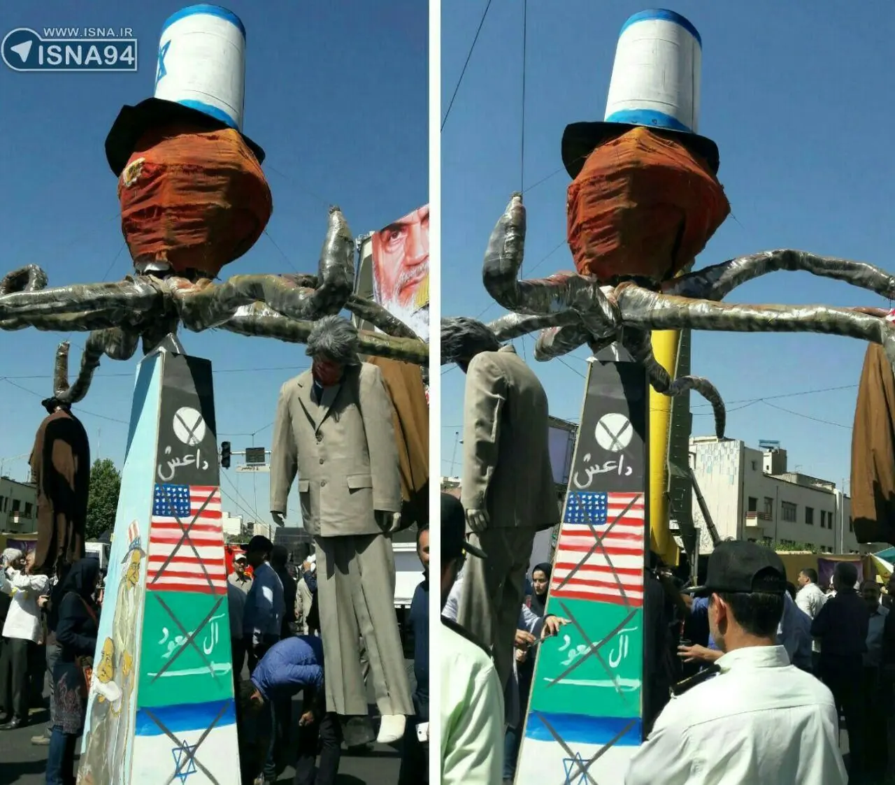(عکس) نماد داعش در چهارراه ولی‌عصر
