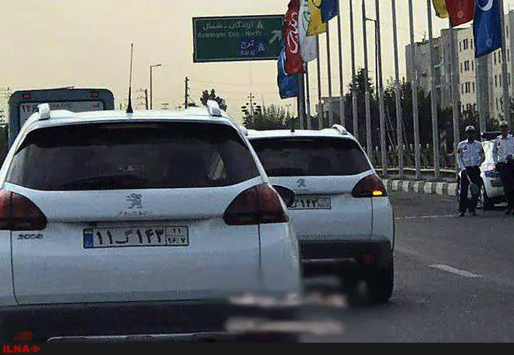 (عکس) رژه پژو‌های 2008 در صبح تهران