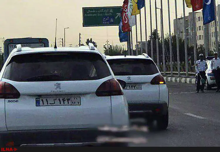 (عکس) رژه پژو‌های 2008 در صبح تهران