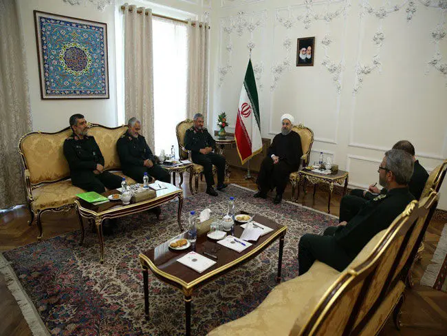 دیدار فرماندهان عالی رتبه سپاه با روحانی